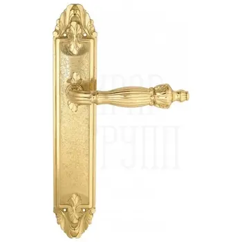 Дверная ручка Venezia 'OLIMPO' на планке PL90 полированная латунь