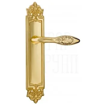 Дверная ручка Venezia 'CASANOVA' на планке PL96 полированная латунь