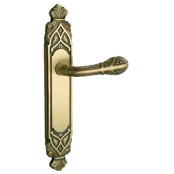 Дверная ручка на планке Mestre OA 3534 матовая античная латунь