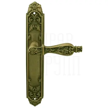Дверная ручка на планке Melodia 465/Siracusa старинная латунь