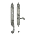 Ручка для входной двери Mestre OJ 1604 с замком и ключами, матовый никель