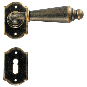 Дверная ручка кованая раздельная Galbusera ART. 2401 'OSLO' античная ржавчина
