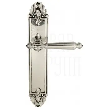 Дверная ручка Venezia 'PELLESTRINA' на планке PL90 натуральное серебро