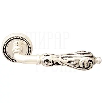 Дверная ручка на розетке Melodia 229 L 'Libra' серебро 925 с чернением