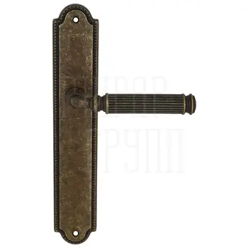 Дверная ручка Extreza 'BENITO' (Бенито) 307 на планке PL03 античная бронза (PASS)