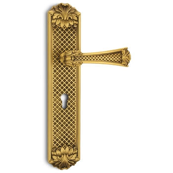 Дверная ручка на планке Salice Paolo 'Tours' 3026 французское золото (cyl)