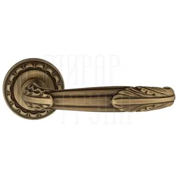 Дверная ручка на розетке Venezia 'ANGELINA' D2 матовая бронза
