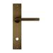 Дверная ручка Extreza Hi-Tech 'SANTA' 128 на планке PL11, матовая бронза (wc)