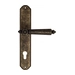 Дверная ручка Venezia 'CASTELLO' на планке PL02, античная бронза (cyl)