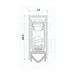 Автоматический порог-уплотнитель для деревянной двери Venezia 1712 900-800 мм двойного регулирования, схема