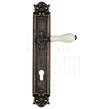 Дверная ручка Venezia 'COLOSSEO' на планке PL97 античная бронза (cyl)