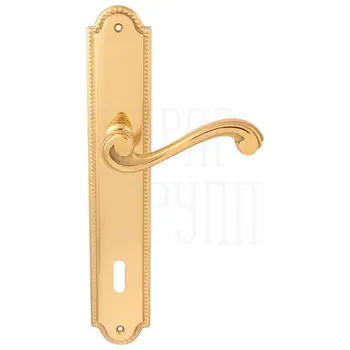 Дверная ручка на планке Melodia 225/458 'Cagliari' полированная латунь (key)