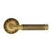 Дверная ручка на розетке Venezia "MOSCA" D4, французское золото + коричневый