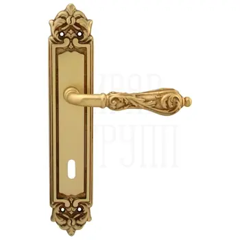 Дверная ручка на планке Melodia 229/229 'Libra' французское золото (key)