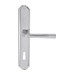 Дверная ручка Extreza 'SANDRO' (Сандро) 332 на планке PL01, полированный хром (key)