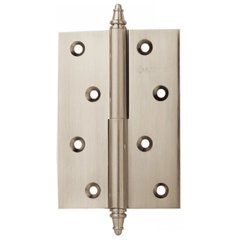 Петля дверная Archie A010-D L (латунь, левая) 100 мм белый никель