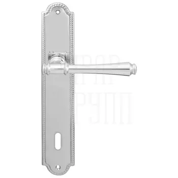 Дверная ручка на планке Melodia 245/458 'Tako' полированный хром (key)