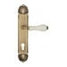 Дверная ручка Venezia 'COLOSSEO' на планке PL87, матовая бронза (cyl)