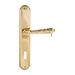 Дверная ручка Extreza 'PETRA' (Петра) 304 на планке PL01, полированное золото (key)