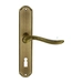 Дверная ручка Extreza 'TOLEDO' (Толедо) 323 на планке PL01, матовая бронза (key)