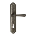 Дверная ручка Extreza 'PIERO' (Пиеро) 326 на планке PL03, античное серебро (key)