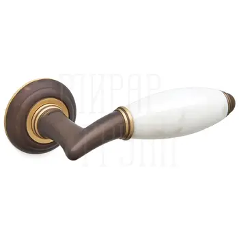 Дверная ручка на круглой розетке Mandelli 'Paros' 8001 матовая бронза