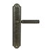 Дверная ручка Extreza 'BENITO' (Бенито) 307 на планке PL03, античное серебро (PASS)