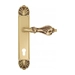 Дверная ручка Venezia 'FLORENCE' на планке PL87, французское золото (cyl)