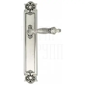 Дверная ручка Venezia 'OLIMPO' на планке PL97 натуральное серебро