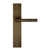 Дверная ручка Extreza Hi-Tech 'NUVO' 125 на планке PL11, матовая бронза (cyl)
