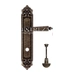 Дверная ручка Extreza 'LEON' (Леон) 303 на планке PL02, античная бронза (wc)