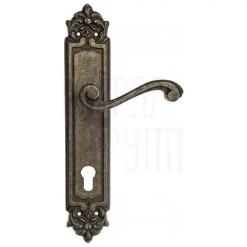 Дверная ручка Venezia 'VIVALDI' на планке PL96 античная бронза (cyl)