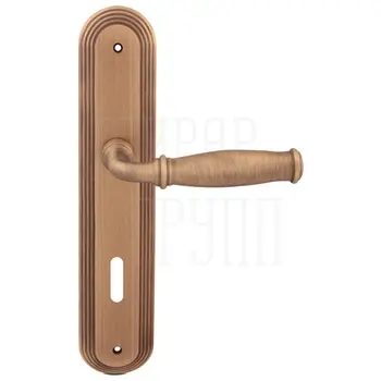 Дверная ручка на планке Melodia 266/235 'Isabel' матовая бронза (key)