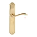 Дверная ручка Extreza 'AGATA' (Агата) 310 на планке PL01, полированное золото (PASS)
