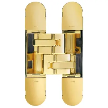 Дверная петля скрытой установки Ceam с 3D регулировкой 1131S 160X32 (80-120 кг) полированное золото