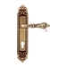 Дверная ручка Extreza 'GRETA' (Грета) 302 на планке PL02, матовая бронза (cyl)