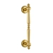 Ручка дверная скоба Extreza 'Daniel' (Даниель) 244 мм (195 мм) на круглых розетках R01, полированное золото