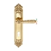 Дверная ручка Extreza 'LEON' (Леон) 303 на планке PL02, полированное золото (cyl)