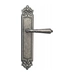 Дверная ручка Venezia "VIGNOLE" на планке PL96, античное серебро