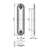 Ручка для раздвижных дверей Armadillo SH010/CL, схема
