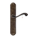 Дверная ручка Extreza 'LINA' (Лина) 313 на планке PL01, античная бронза