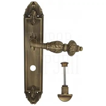 Дверная ручка Venezia 'LUCRECIA' на планке PL90 матовая бронза (wc)