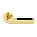 Дверные ручки на розетке Morelli Luxury 'Matrix-2', золото + вставка из искусственной кожи черная