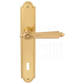 Дверная ручка на планке Melodia 246/458 'Nike' полированная латунь (key)
