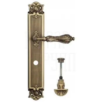 Дверная ручка Venezia 'MONTE CRISTO' на планке PL97 матовая бронза (wc-4)
