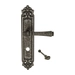 Дверная ручка Extreza 'PIERO' (Пиеро) 326 на планке PL02, античное серебро (wc)