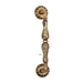 Ручка дверная скоба Extreza "Greta" (Грета) на круглых розетках R04, матовая бронза