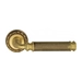 Дверная ручка на розетке Venezia "MOSCA" D2, французское золото + коричневый