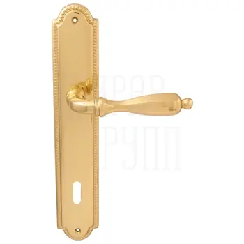 Дверная ручка на планке Melodia 298/458 'Camilla' полированная латунь (key)