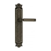 Дверная ручка Venezia "MOSCA" на планке PL97, античное серебро